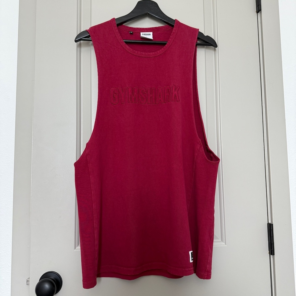 Gymshark Jersey Tank Burgubdy.  size L